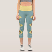 Delaware-Staatsflagge Capri Leggings (Vorderseite)