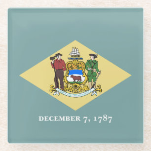 Delaware-Staatsflagge Glasuntersetzer