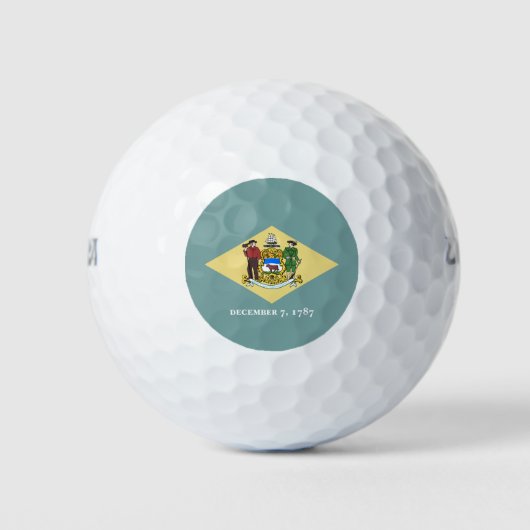 Delaware Staatsflagge Golfball (Vorderseite)