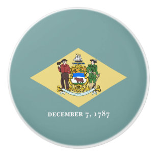 Delaware Staatsflagge Keramikknauf