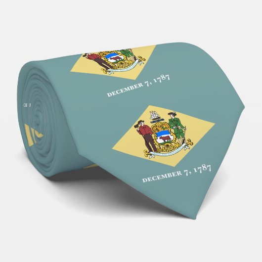 Delaware Staatsflagge Krawatte (Gerollt)