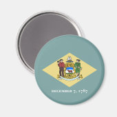 Delaware Staatsflagge Magnet (Vorderseite/Rückseite)