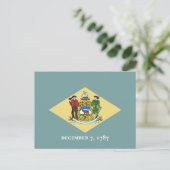 Delaware-Staatsflagge Postkarte (Stehend Vorderseite)