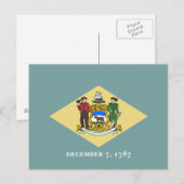 Delaware-Staatsflagge Postkarte (Vorne/Hinten)