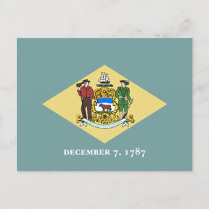 Delaware-Staatsflagge Postkarte
