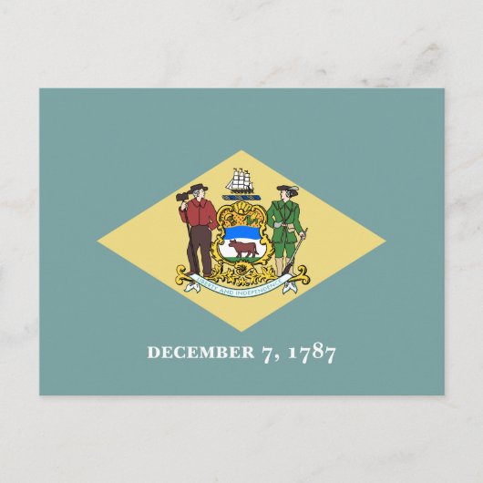 Delaware-Staatsflagge Postkarte (Vorderseite)