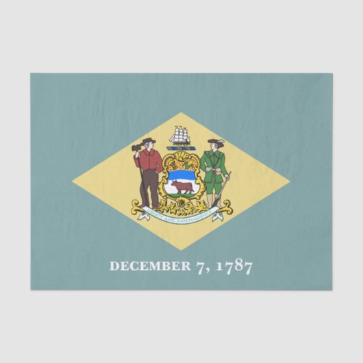 Delaware-Staatsflagge Seidenpapier (Vorderseite)