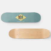 Delaware-Staatsflagge Skateboard (Horizontal)