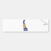 Delaware-Staatsflagge und -Karte