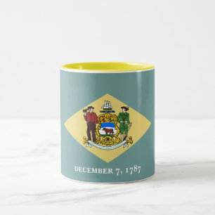 Delaware Staatsflagge Zweifarbige Tasse