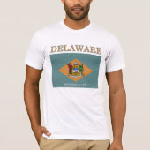 Delaware State Flag Bella Leinwand T - Shirt (Vorderseite)