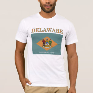 Delaware State Flag Bella Leinwand T - Shirt