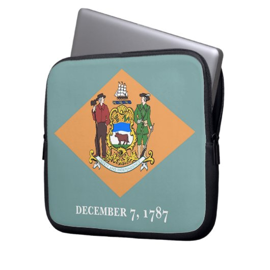 Delaware State Flag Laptop Sleeve (Vorderseite Links)