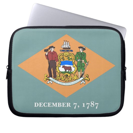 Delaware State Flag Laptop Sleeve (Vorderseite)