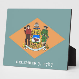 Delaware State Flag Plaque Fotoplatte