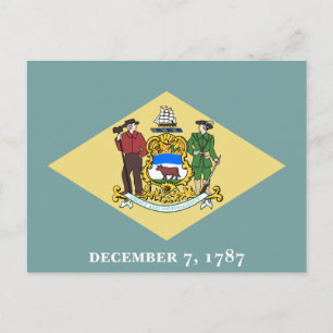 Delaware State Flag.png Postkarte