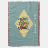 Delaware State Flag Print Patriotic Decke (Vorderseite Vertikal)