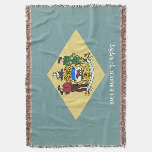 Delaware State Flag Print Patriotic Decke (Vorderseite Vertikal)