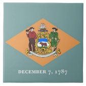 Delaware State Flag Tile Fliese (Vorderseite)