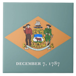 Delaware State Flag Tile Fliese
