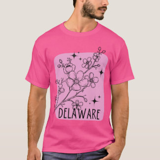 Delaware State Flower Peach Blossom Sticker Oversi T-Shirt