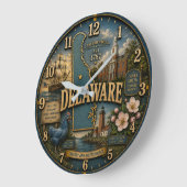 Delaware State Heritage Große Wanduhr (Winkel)