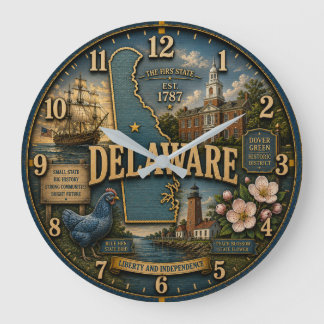 Delaware State Heritage Große Wanduhr
