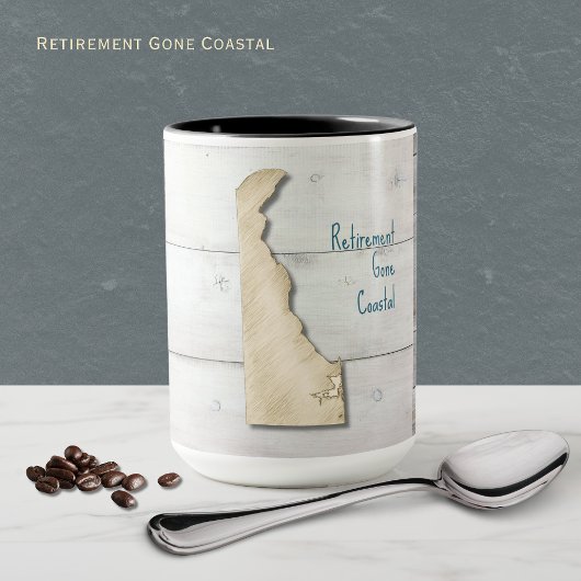Delaware State Umriss Rustikales Holz-Mug Tasse