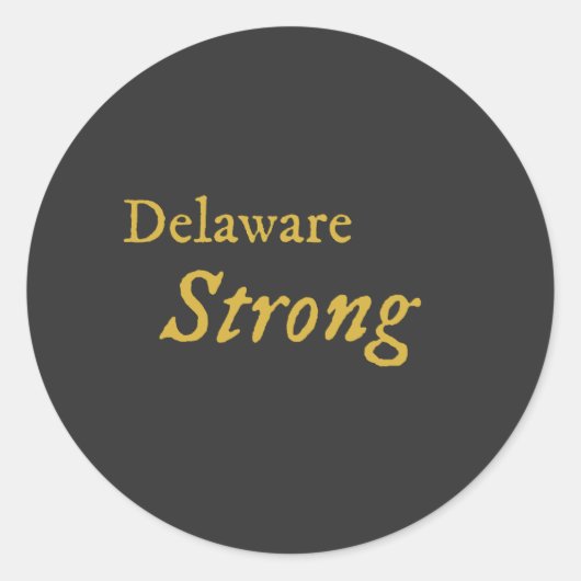 Delaware Strong Runder Aufkleber (Vorderseite)
