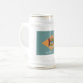 Delaware The Diamond US-Staatsflagge Bierglas (Vorderseite Links)