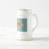 Delaware The Diamond US-Staatsflagge Bierglas (VorderseiteRechts)