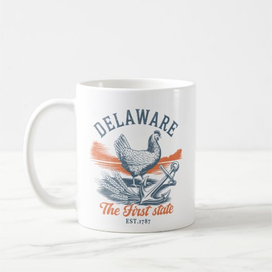 Delaware The First State Souvenir Kaffeetasse (Links)
