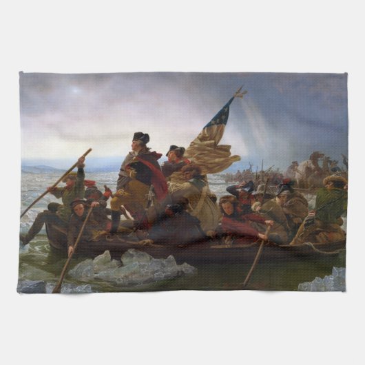 Delaware-Überquerung 1776: General George Washingt Geschirrtuch (Horizontal)