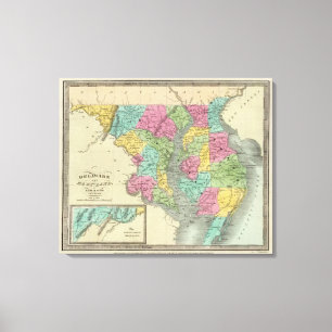 Delaware und Maryland Leinwanddruck