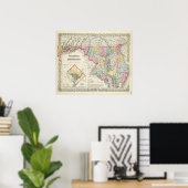 Delaware und Maryland mit District of Columbia Poster (Heimbüro)