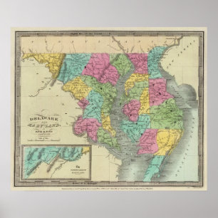 Delaware und MaryLand Poster