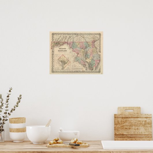 Delaware und Maryland Poster (Küche)