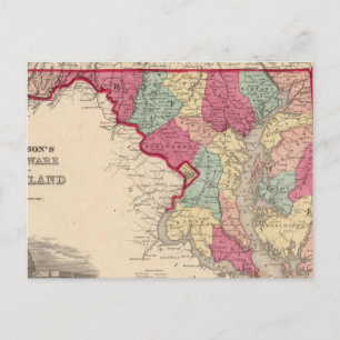 Delaware und Maryland Postkarte