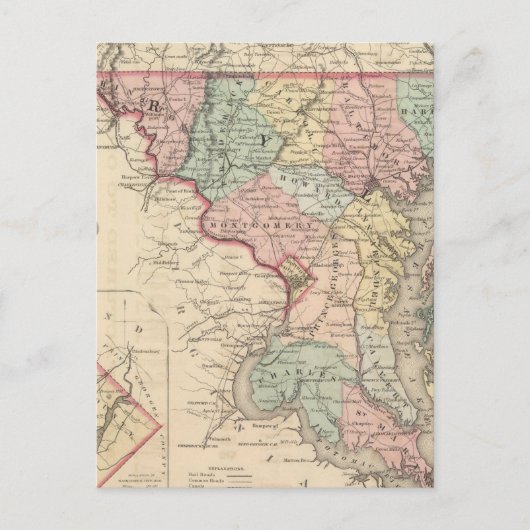 Delaware und Maryland Postkarte (Vorderseite)