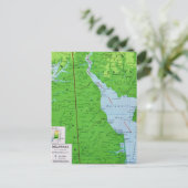 Delaware- und New-Jersey-Karte Postkarte (Stehend Vorderseite)