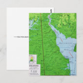 Delaware- und New-Jersey-Karte Postkarte (Vorne/Hinten)