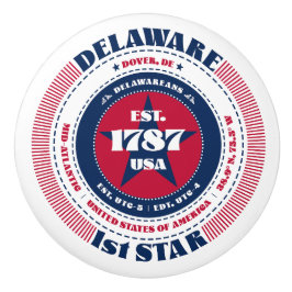 Delaware US Staat Red White Blue Typografy Keramikknauf