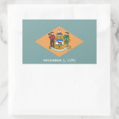 Delaware, US-Staatsflagge der Diamond Rechteckiger Aufkleber (Tasche)