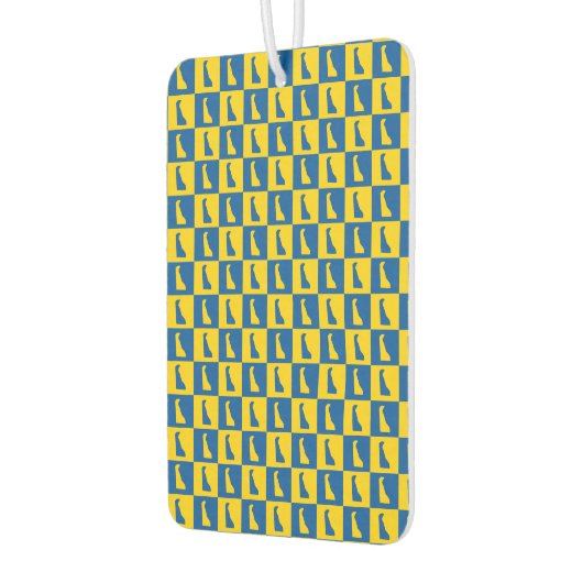 Delaware US State Blue Gold Pattern Autolufterfrischer (Links)