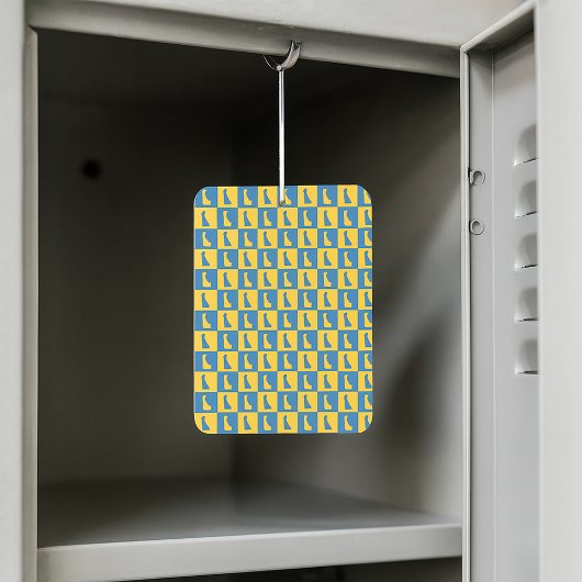 Delaware US State Blue Gold Pattern Autolufterfrischer