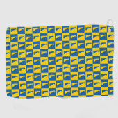 Delaware US State Blue Yellow Gold Pattern Golfhandtuch (Horizontal)