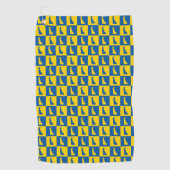 Delaware US State Blue Yellow Gold Pattern Golfhandtuch (Vorderseite)