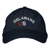 Delaware USA bestickt Navy Hat Bestickte Kappe (Vorderseite)