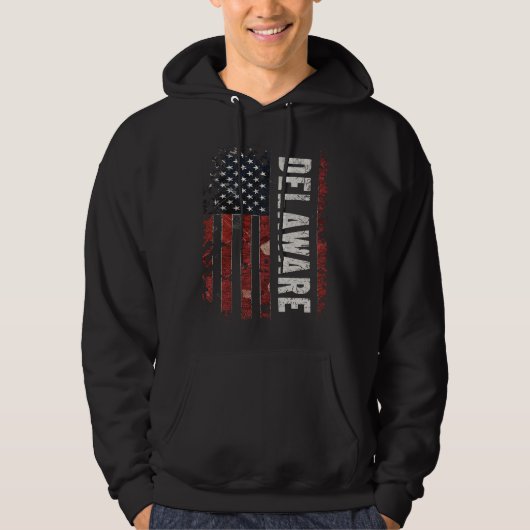 Delaware USA-Flagge Hoodie (Vorderseite)