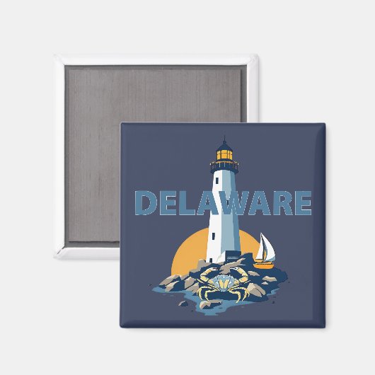 Delaware, USA Magnet (Vorderseite/Rückseite)